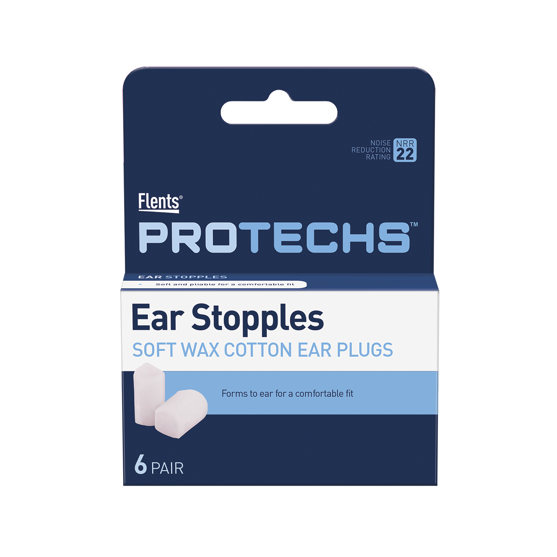 Flents Protechs Ear Stopples Soft Wax-Cotton Ear Plugs